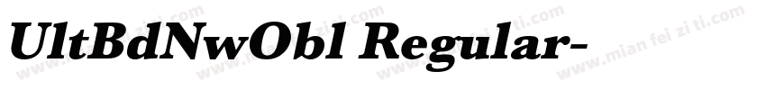 UltBdNwObl Regular字体转换